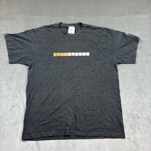 Nike Mini Swoosh Graphic T-Shirt Dark Grey Bar Logo Size Mens Size Large